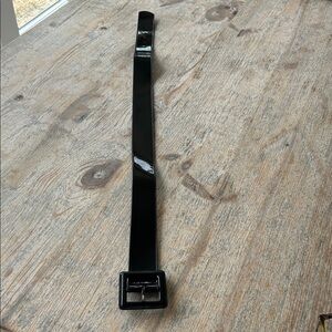 Source Unknown Black Patent Leather Buckle Belt